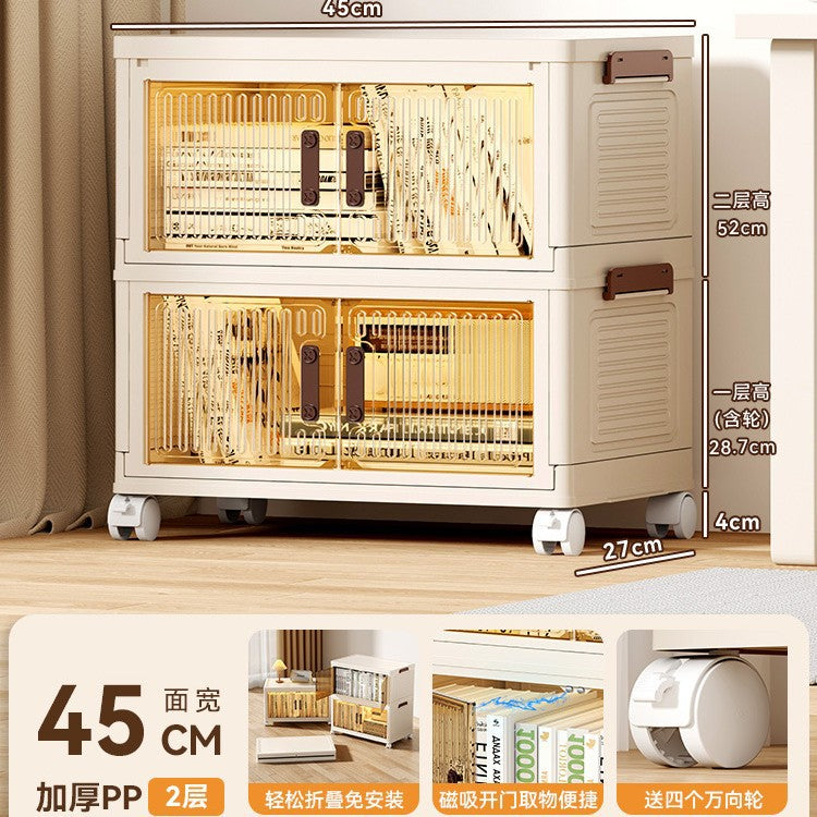 Book storage box Foldable box Storage cabinet Classroom student book storage box Transparent sorting storage box