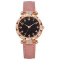 Women's faux leather strap digital luminous quartz watch - simple fashion wristwatch for students