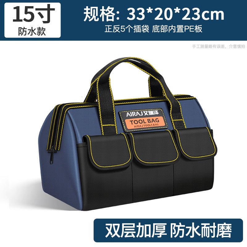 Arrizo Electric Toolkit Wholesale Multifunctional Large Portable Thickened Wear-resistant Canvas Tool Bag Storage Bag