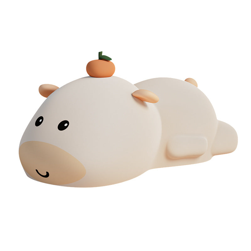 new capybara night light - creative cartoon silicone pat light for bedroom bedside, kids' sleep companion night light