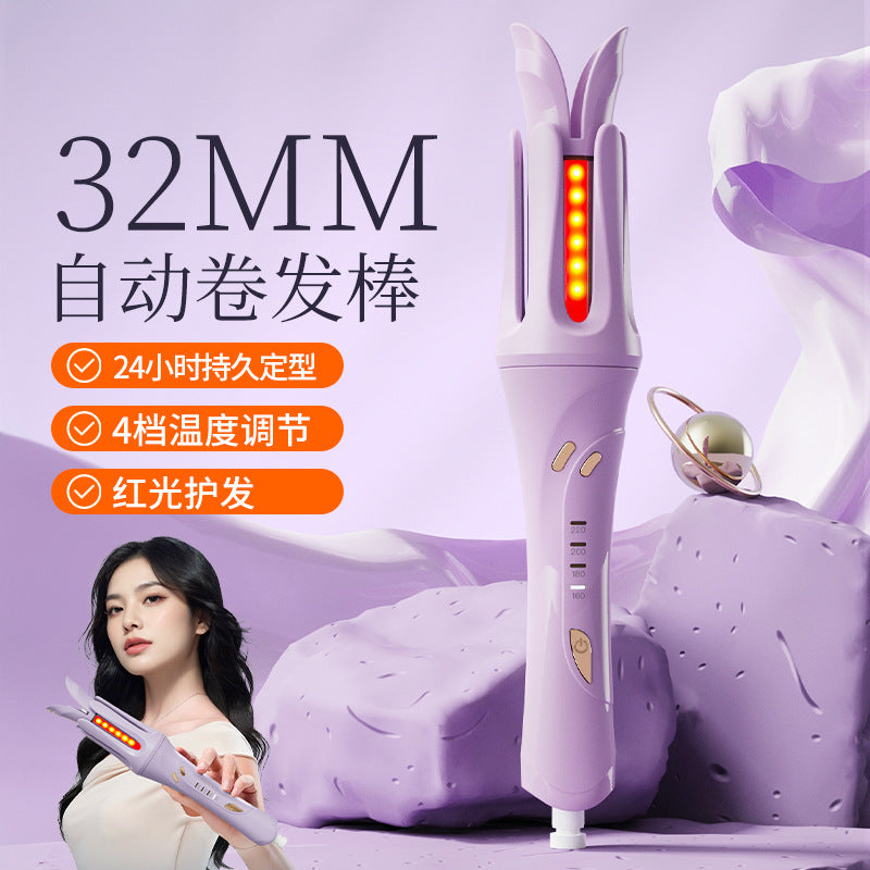 Cross-border automatic curling iron, red light hair care, anti-scalding rotation, large roll, wavy roll lasts for a long time, does not hurt the hair, curly hair