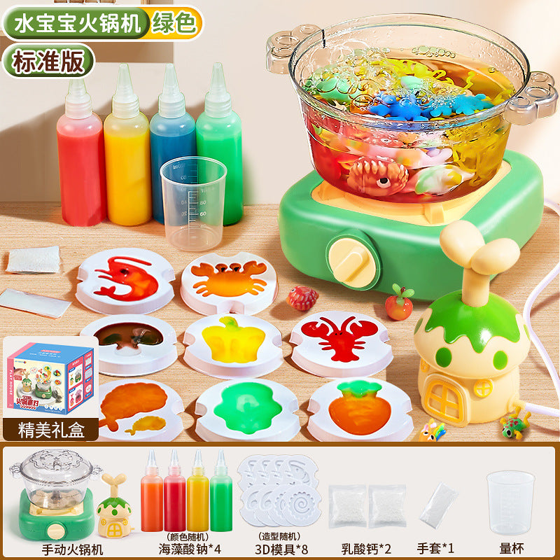 Mushroom water baby children DIY handmade magic water elf kitchen toy puzzle boy girl birthday gift