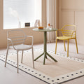 Modern casualthickened plastic cut out dining chair outdoor milk tea shop backrest armrest negotiation chair stackable stool