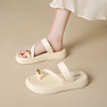 Women's summer flip-flops: new fashionable thick-soled casual french-style height-increasing versatile thong sandals for outdoor wear