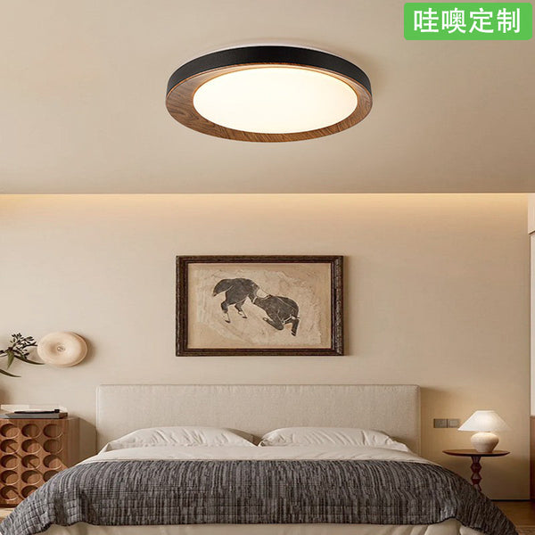 [Wow] Ceiling lamp medieval retro new Chinese creative personality walnut color full spectrum eye protection lamp