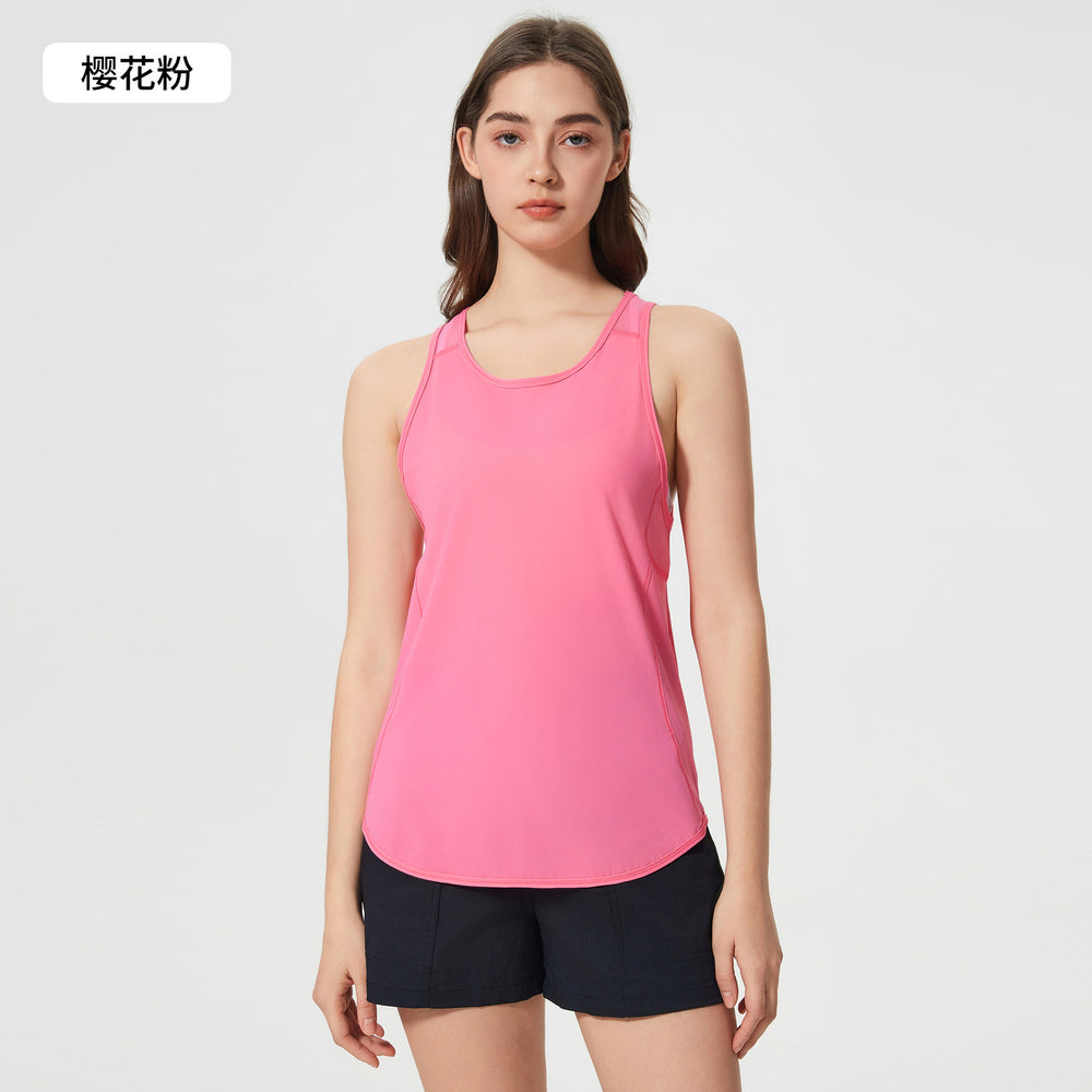 Summer new yoga tank top women's mesh breathable beautiful back sports quick-dry tight-fitting top yoga wear d25038