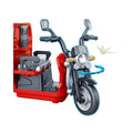 children's sound and light simulation tricycle inertia motorcycle three-trip cargo express vehicle model ornaments wholesale