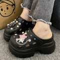 10cm thick sole eva clogs women's outwear heightened toe slippers women's new high heels women's sandals beach shoes