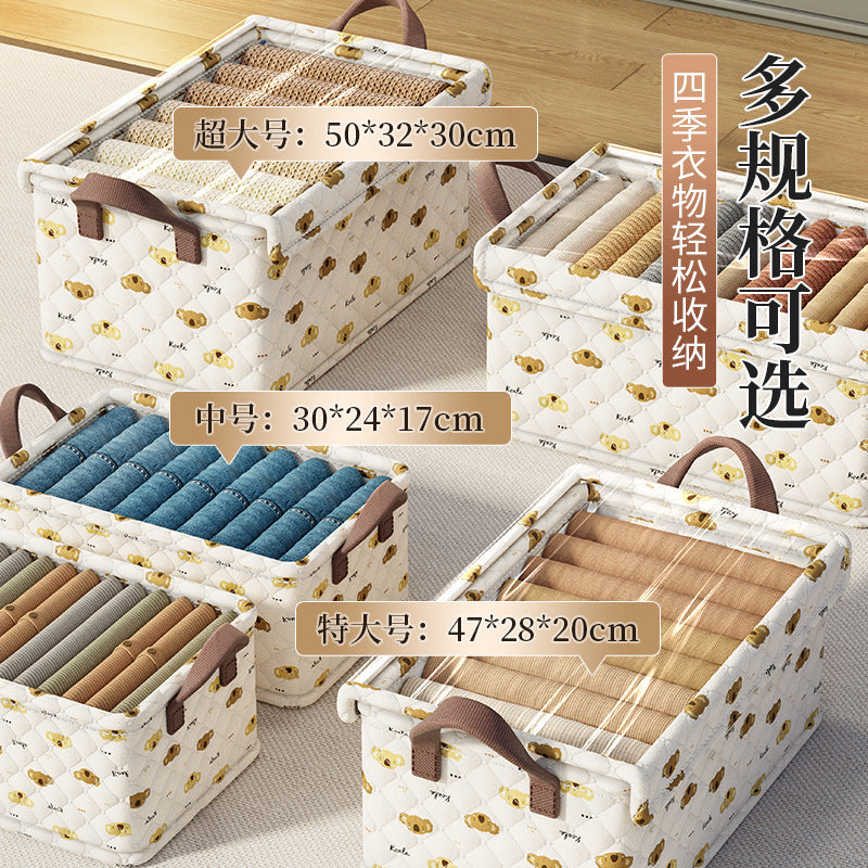 Cartoon Koala Storage Box Clothing Household Storage Basket Wardrobe Dormitory Storage Box Fabric Clothes Drawer Storage Box