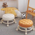 For homeuniversal wheel small stool with wheel beautiful seam stool silent wheel low stool with baby learning to walk stool four-wheel small bench