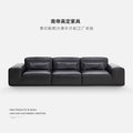 Yadao heritage big black cow sofa xiatu full genuine leather shi zeng feitian big brand house classy living room leather sofa