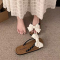 Super fairy bowsflats flip-flops for women summer outwear 2025new arrival with skirt best sellingnon-slip sandals ins