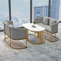 2+2+ long coffee table "houndstooth cotton and linen"