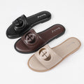 2026 women's export summer fashion versatile sandals women's shoes outdoor slippers hot pressed electric embroidery flat bottom