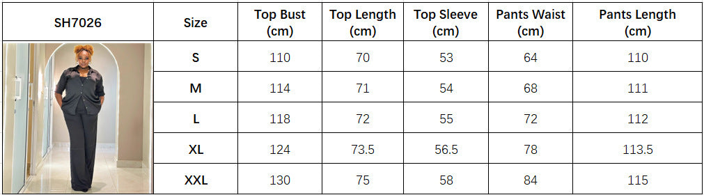 European and American large-size women's fashion suit solid color lapel cardigan shirt women's African temperament foreign style trousers two-piece set