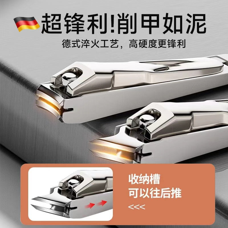 German-engineered nail clipper set - premium anti-splash nail clippers, angled edge cuticle nippers - wholesale