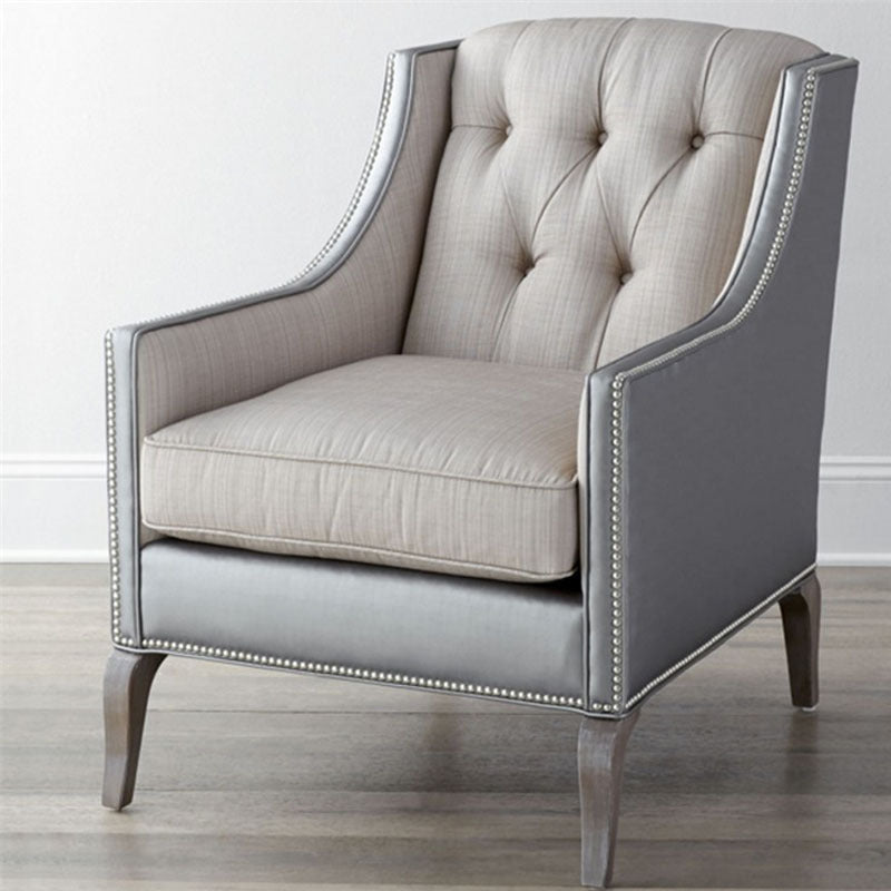 American living room casual fabric single chair modern simple balcony office reception chair villa hotel single sofa