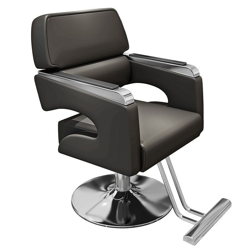 Influencer-approved barber chair, salon chair, hairdressing chair - professional, minimalist design for hair cutting, perming, and coloring