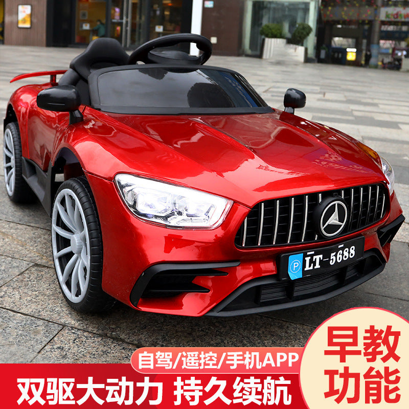 Mercedes-Benz children's electric car four-wheeled single boy and girl remote control early education can sit adult manufacturers wholesale