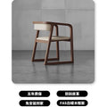 New chinoiserie ash wood dining chair solid wood chair tea table chair conference hotel restaurant tea chair backrest armrest dining chair