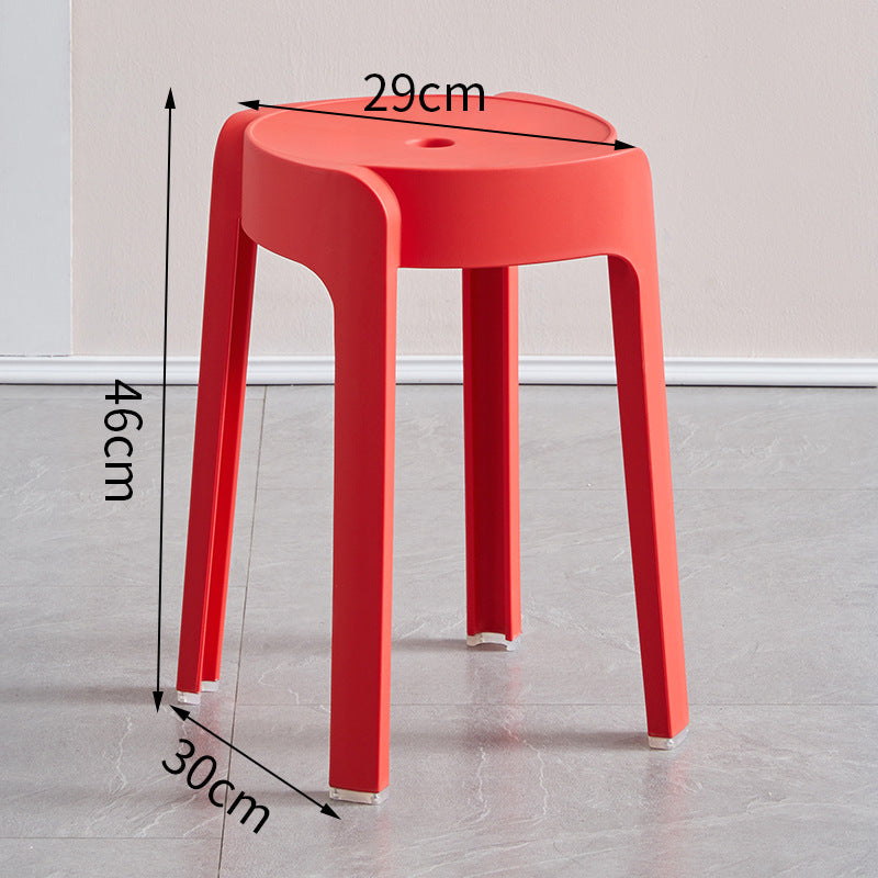 Plastic stool thickenedfor home dining table cooked rubber stool casual high stool scandinavian living room backrest square round windmill new
