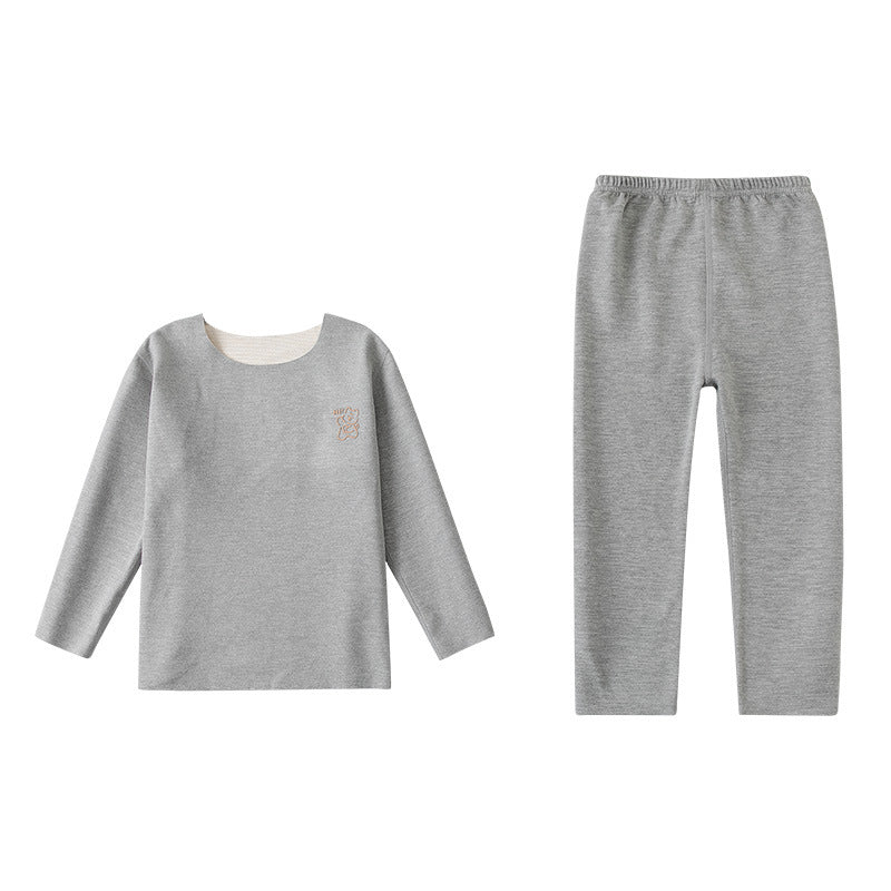 Kids silk cashmere boneless autumn clothes and long johns boys and girls home clothes baby heattechintimatessuit type a wholesale