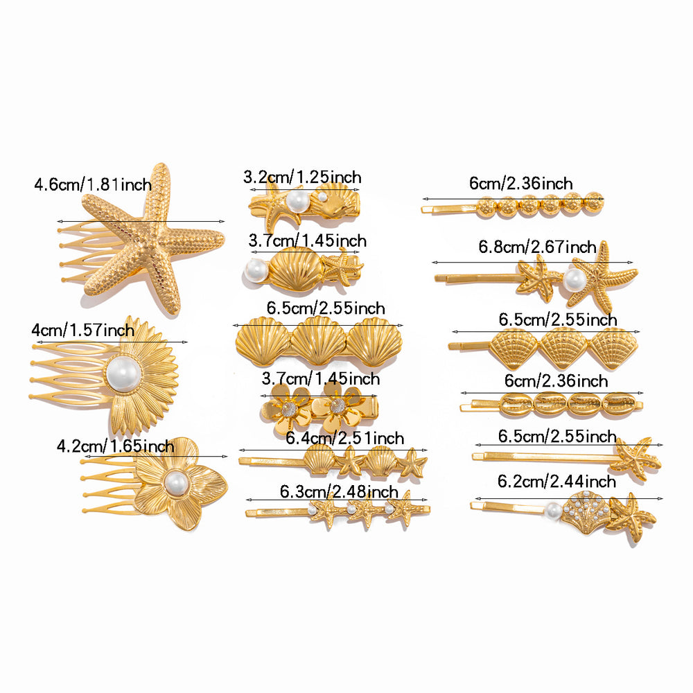 Diy hair accessories wholesale fashion cross-border jewelry niche stylestarpersonalized star flower bridal headwear women's hairpin one-word clip