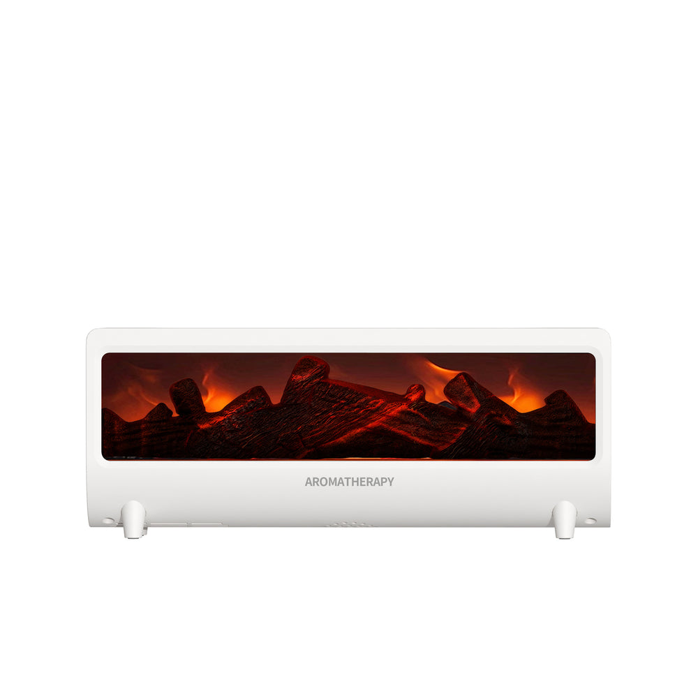 New retro fireplace aroma diffuser, 3d simulated charcoal fireplace humidifier, home colorful fireplace flame aromatherapy diffuser