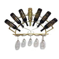 Iron wall-mounted wine rack ornaments wine bottle rack red wine rack storage rack wall-mounted hanging tall wine glass rack