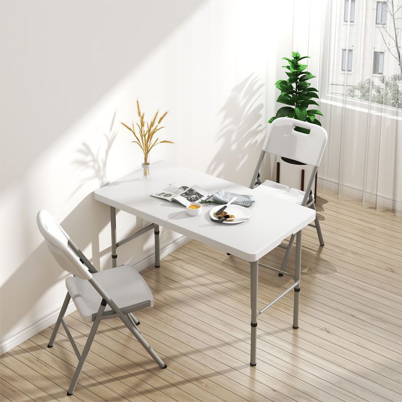 Foldable dining table, outdoor portable simple table, plastic study desk, long table, rectangular negotiation table