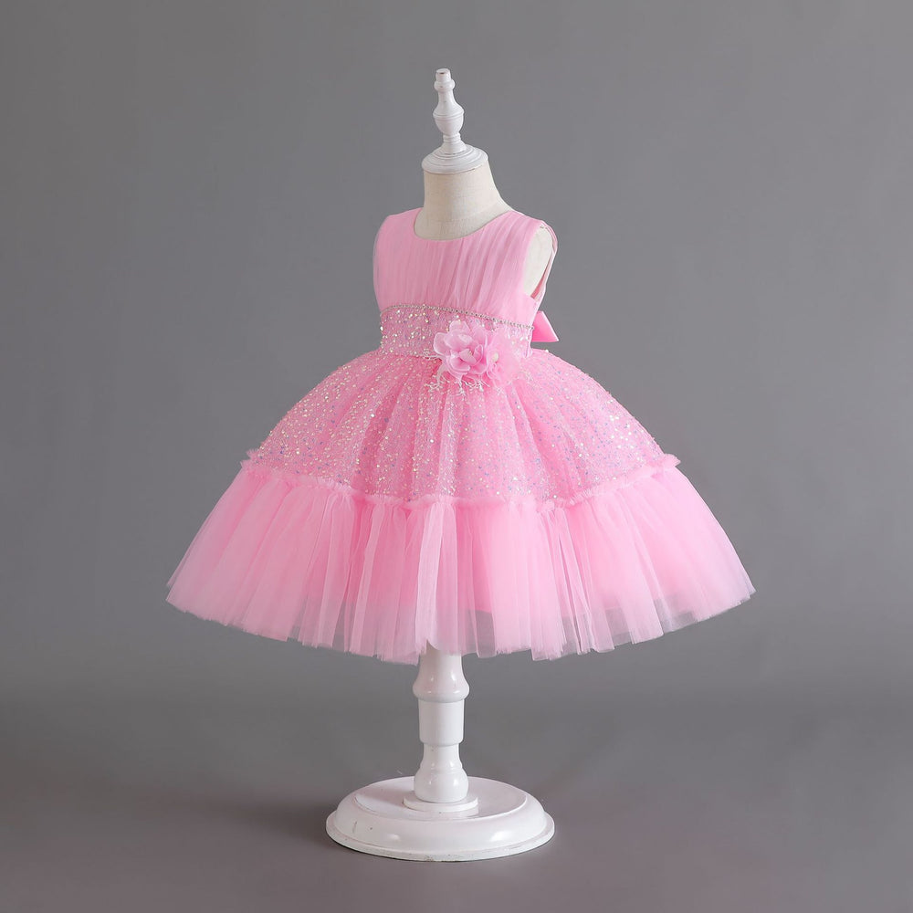 new sequin kids' dress, children's formal gown, princess dress, baby girl's first birthday dress, baby dress