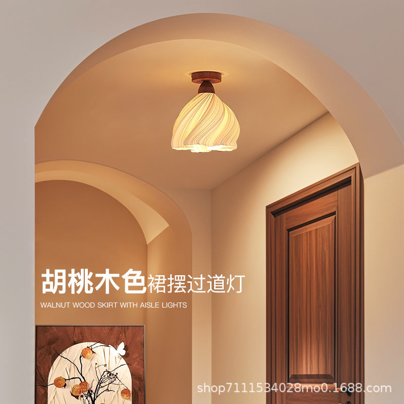 Walnut French cream B & B entrance entrance corridor aisle light eye protection balcony ceiling light medieval romantic light