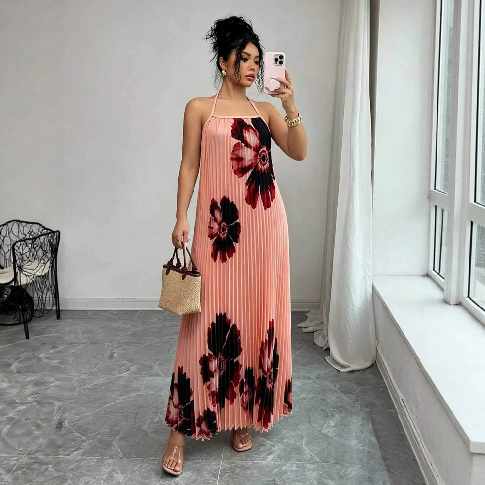 fashion hot-selling suspender skirt for women with adjustable shoulder straps looseprintinglong