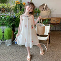 77206 girls' summer dress  new style chic girl's tank dress tulle dress children's princess dress