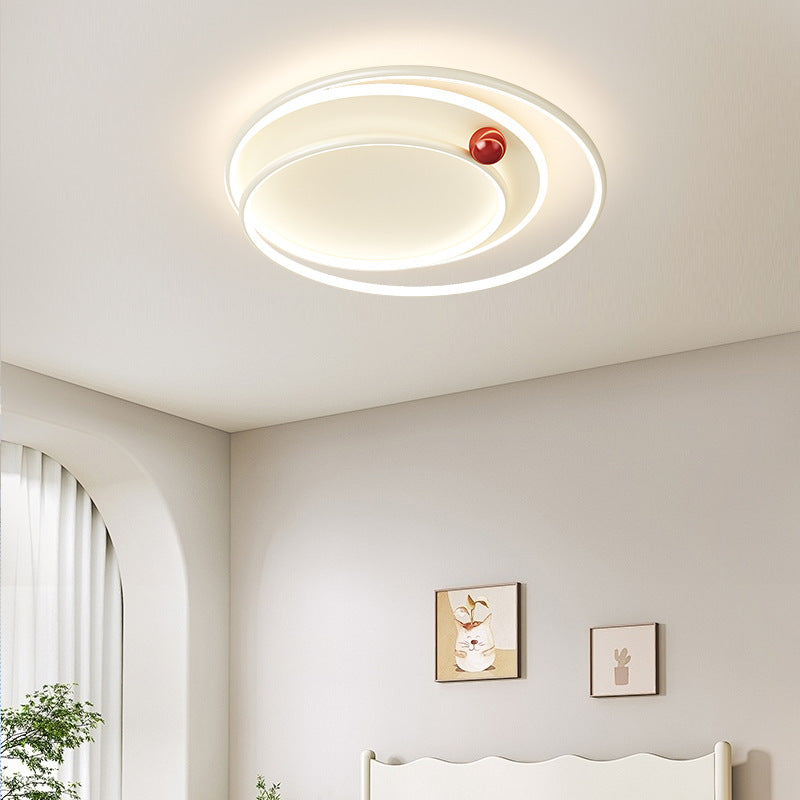 Warm cream wind master bedroom ceiling light modern simple creative small milk bean room light eye protection led study light