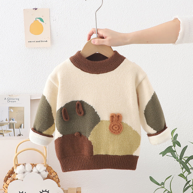 Kids' winter sweater: new fleece-lined, extra thick knit for boys and girls