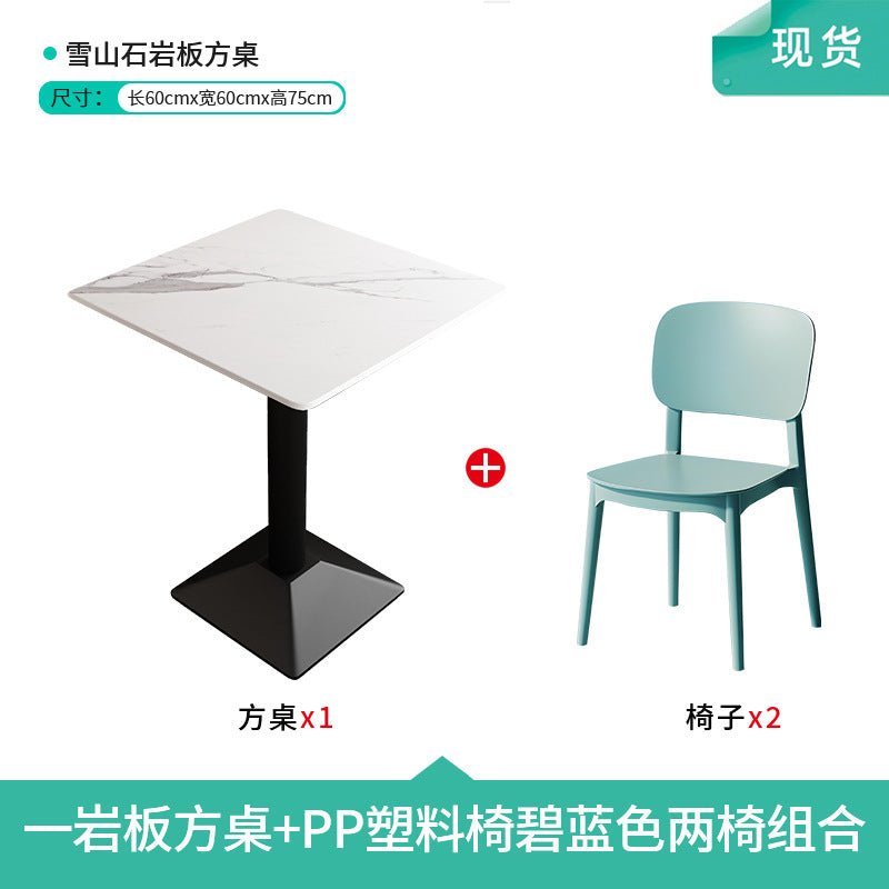 Company staff canteen dining table and chairs student canteen snack bar combination catering commercial 4 staff school restaurant