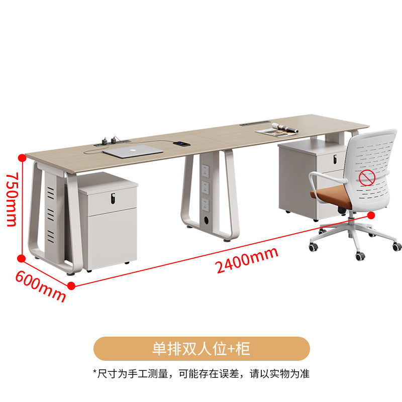 Shengli employee desk and chair combination computer desk and chair casual modern staff desk workstation card slot