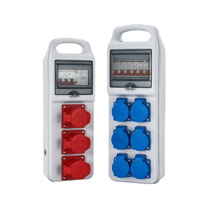 Industrial waterproof socket box, portable outdoor construction site temporary distribution box, portable power box, industrial socket box