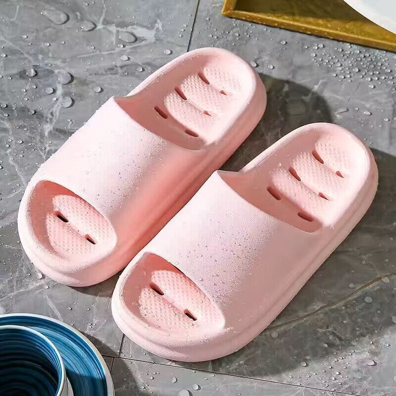 Men's bathroom slippers - indoor/outdoor shower slippers, leak-proof, couple's dry & wet use, home & household slides