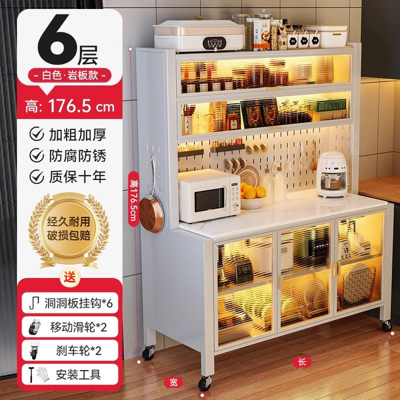 Multifunctional storage side cabinet, baby supplies storage cabinet, baby feeding table storage cabinet, storage rack, floor-standing multi-layer kitchen