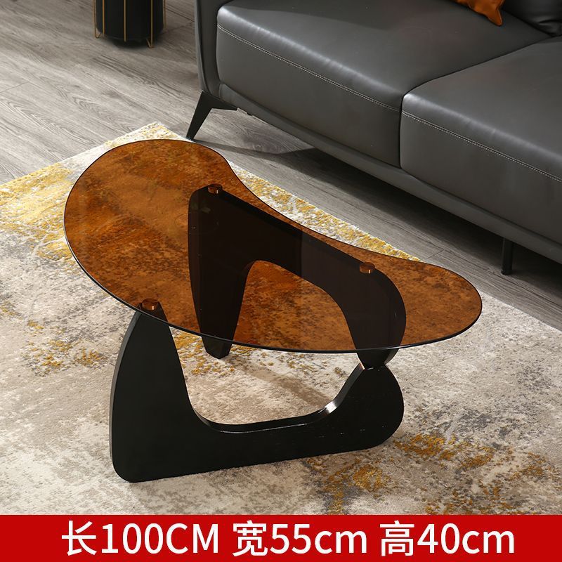 Internet celebrity designer yaguchi yu glass coffee table living room accessible luxury small apartment for home creative classy sofa side table