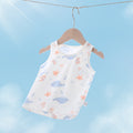 Baby vest baby summer thin pure cotton men's and women's topskids summer wear girl sling sleeveless belly protection bottom