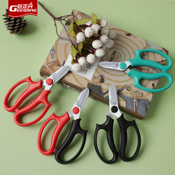 Juzhengsheng new flower scissors gardening scissors wide head thickened large metal short blade household flower scissors rose scissors