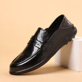 Spring/summer new leather loafers - british style formal business casual men's slip-on shoes