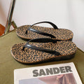 Trendy leopard print flip-flops for women - summer fashion, korean style, ins-inspired, outdoor wear, thong sandals
