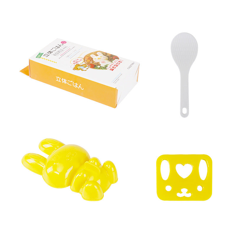 Creative cartoon rabbit rice ball mold - diy sushi mold for home use, kids' rice bento, cross-border hot seller