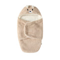 Newborn baby autumn/winter thickened warm swaddle blanket, anti-startle coral fleece swaddle sleep sack for young babies - new arrival