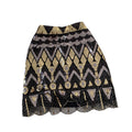 Influencer-approved, instagram-worthy women's autumn skirt: chanel-inspired, fashion-forward, meticulously crafted with heavy-duty sequin embroidery, high-waisted, slimming a-line pencil skirt