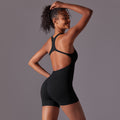 New arrivalfashion tight pure colorall-in-one jumpsuit aerial back yoga wear seamless breathable one-piece yoga wear